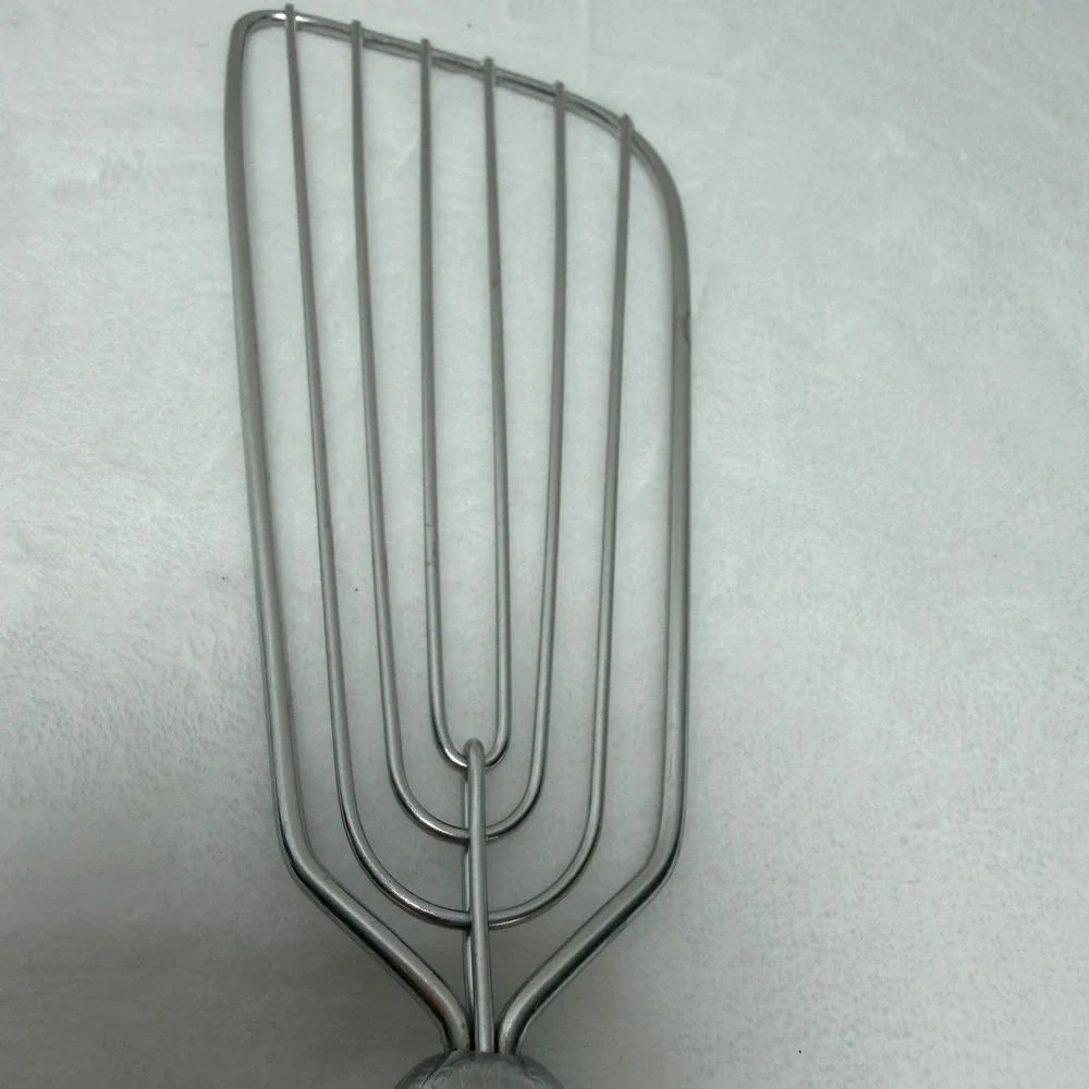 VTG Red Bakelite‎ Handle Potato Masher Stainless Steel Retro MCM Farmhouse